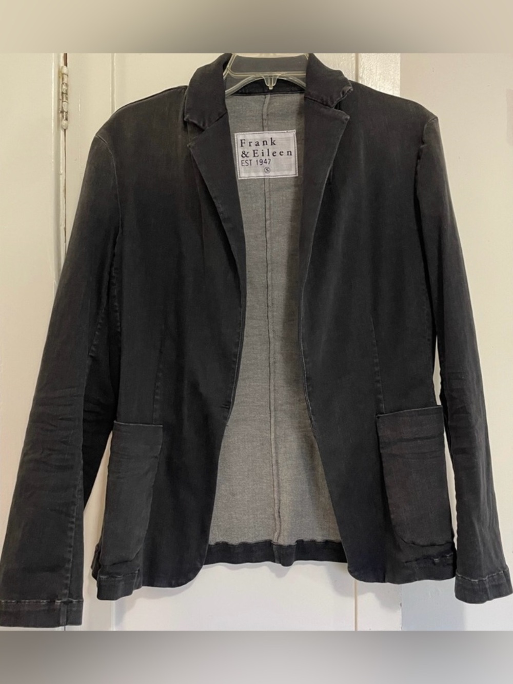 Frank & Eileen | Dublin Tailored Black Jacket Blazer Washed Casual Women’s